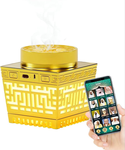 Quran Speaker & Mini Incense Burner Bakhoor,Remote Control with 114 Quran Chapters