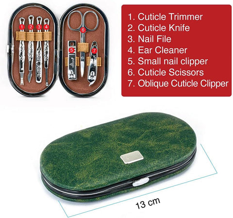 Concord Manicure Set | 6 Nail and Cuticle Tools, 1 Ear Cleaner