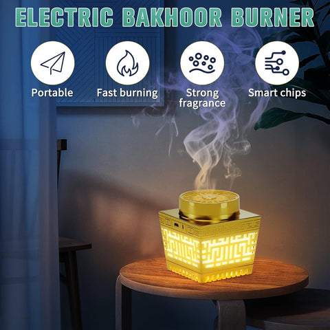 Quran Speaker & Mini Incense Burner Bakhoor,Remote Control with 114 Quran Chapters