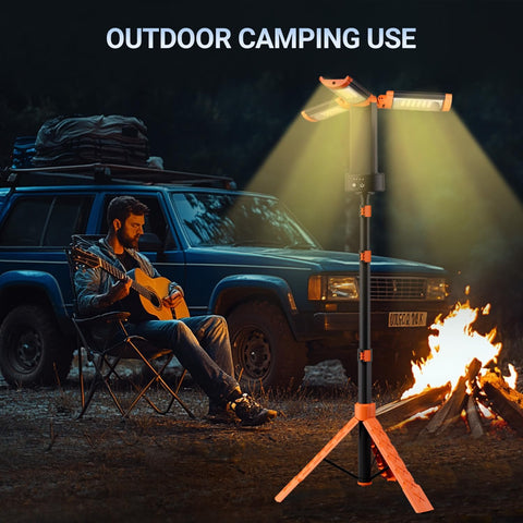 Rechargeable 10000 Mah Camping Light with Stand, Telescoping Camping Light for Power Outages