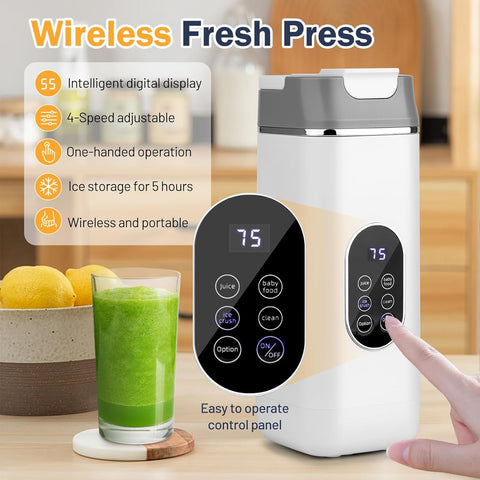 14 oz Mini Portable Blender, USB-C Rechargeable & Self Cleaning, Self Cleaning Electric Protein Shaker