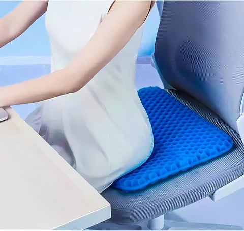Honeycomb Gel Seat Cushion – Pressure Relief & Cooling Support Pad for Office Chairs (6 / 3.5 Cms)