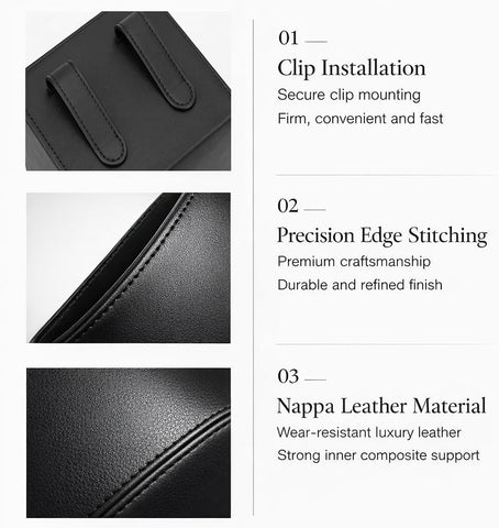 Car Door Trash Bin Organizer Storage Box – PU Leather