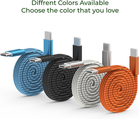 1M USB C to USB C Fast Charging Cable – Braided Type C Charger Cable