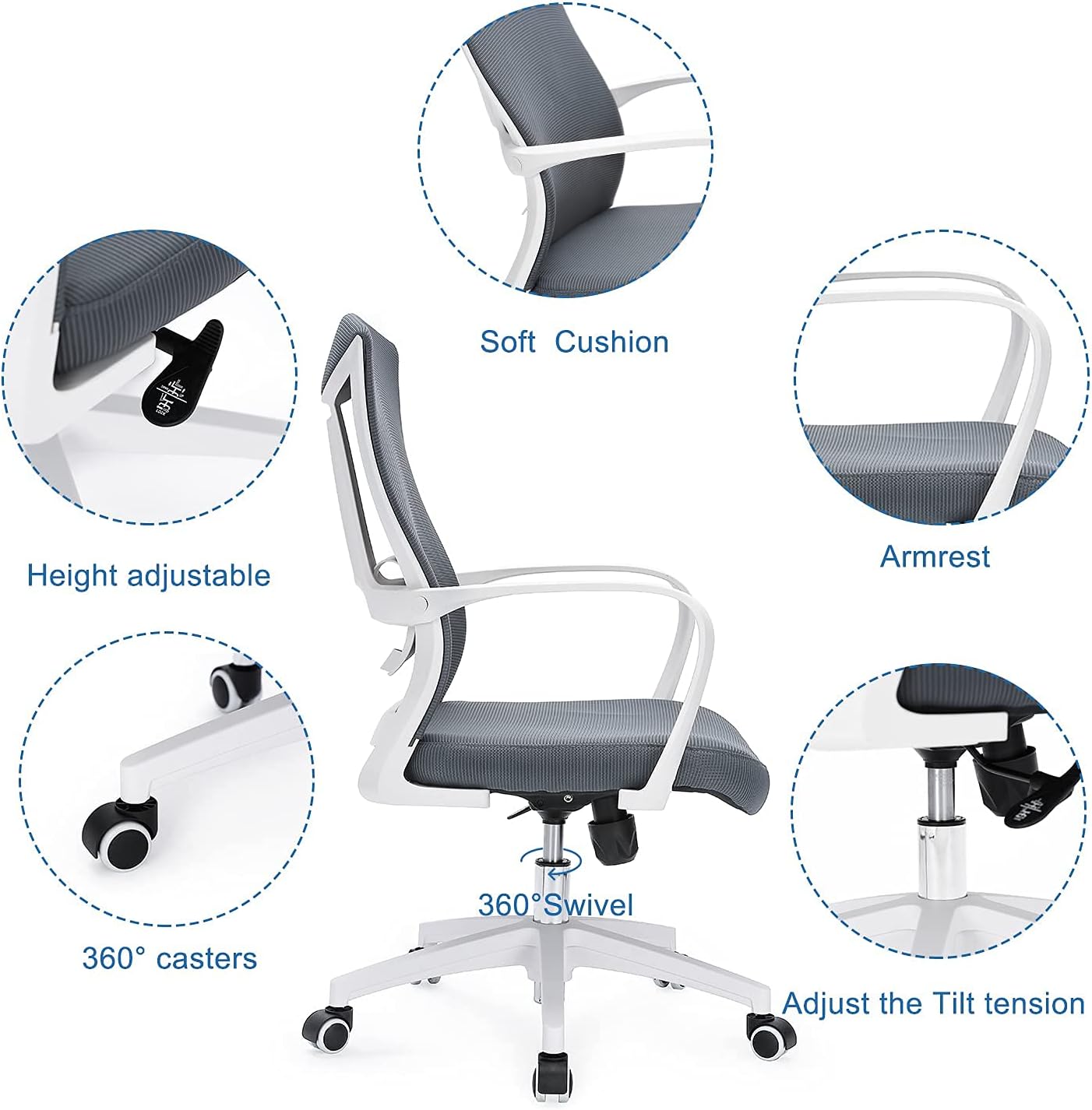 Home Office Executive Adjustable Seat Height Desk Chair