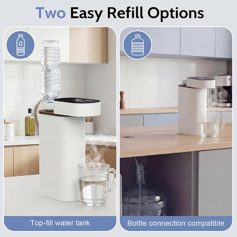 Olmecs Portable Instant Hot Water Dispenser 2000W Water Heater 5 Adjustable Temperatures