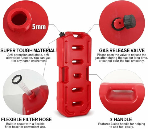 Portable Gasoline Fuel Can with Secure Cap Red - 30L