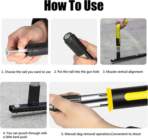 Manual Mini Steel Nail Fastening Tool, Home Wall Fastening Tool, Not Require a Power Source, Concrete Nail Gun