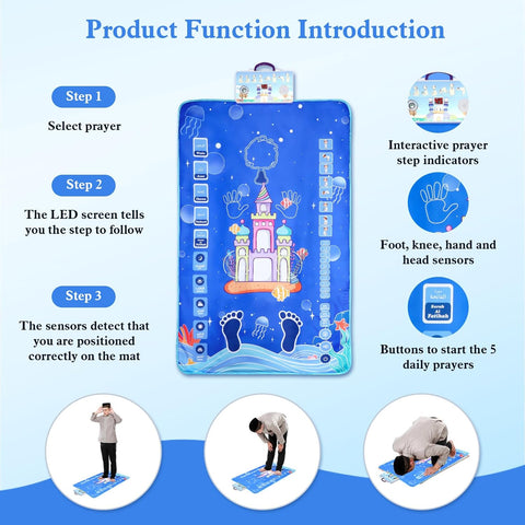 Interactive Electronic Prayer Mat with Touch Sensitivity Islamic Prayer Mat