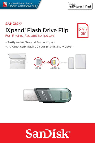 Sandisk 256GB Ixpand Flash Drive Flip Usb 3.1 Gen 1 For Iphone/Ipad Sdix90N 256G Gn6Nn