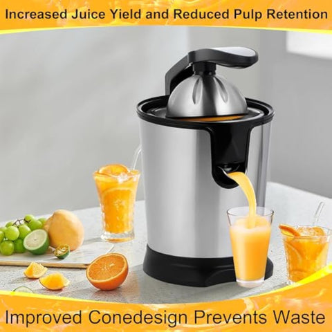Electric Orange Juicer Squeezer, Stainless Steel Citrus Juicer Machine