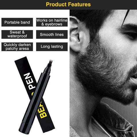 House of Quirk Beard Pencil Filler for Men, Beard Filling Pen Kit - WaterProof
