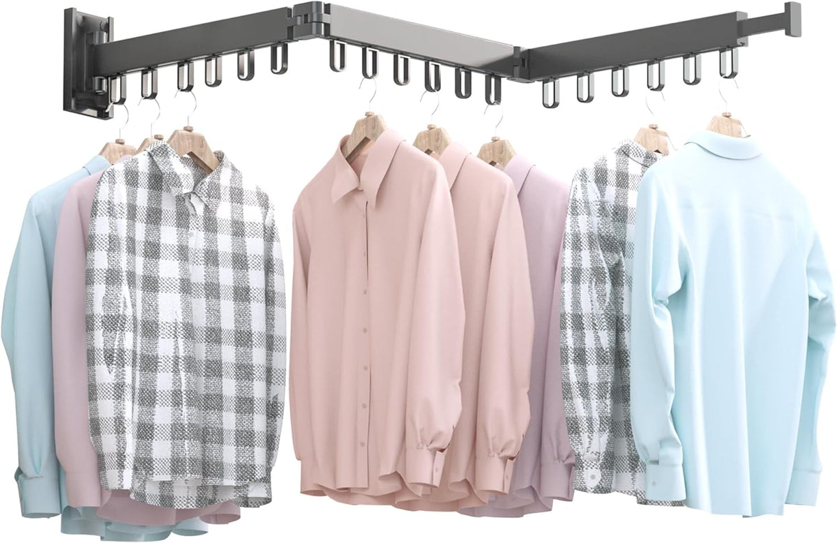 Clothes Drying Rack, Laundry Drying Rack Wall Mount,Space Saver Clothes Rack