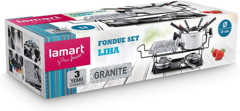 Lamart Liha Stainless Steel Fondue Set - 13 Pieces, Silver