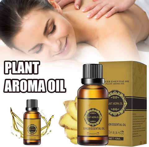 Natural Drainage Ginger Oil Essential Relax Massager Liquid 2Pcs