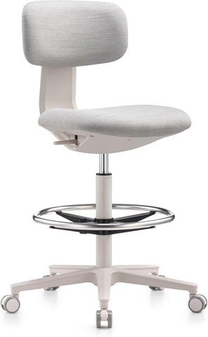 NAVO Pluto, High Office Chair, Ergonomic Drafting Chair (GREY WHITE)