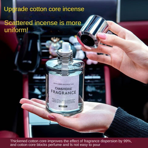 Luxury Car Air Freshener Diffuser | Long-Lasting Auto Fragrance Spray for a Fresh, Elegant Drive (AF6- Silver black, Sea)