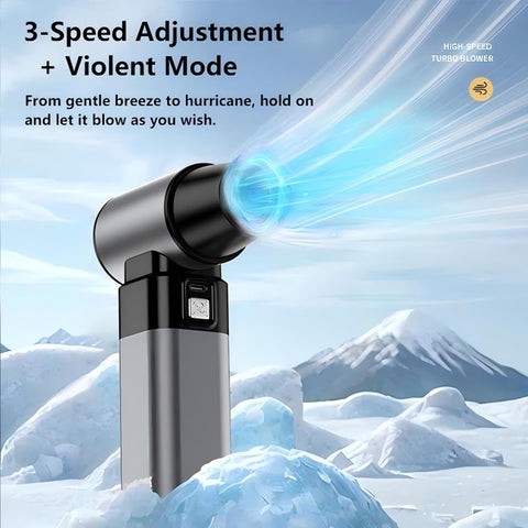 Portable Air Duster, Rechargeable Electric Air dust Blower for Car, Home, Keyboard, Office, Turbo Powerful Handheld Super Jet Fan, High Pressure Dust Cleaner (Black-Grey)