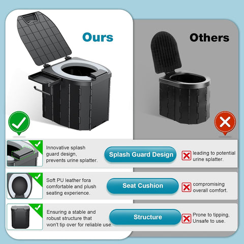 Upgraded soft toilet seat with urine Splash Guard with Detachable Paper Holder