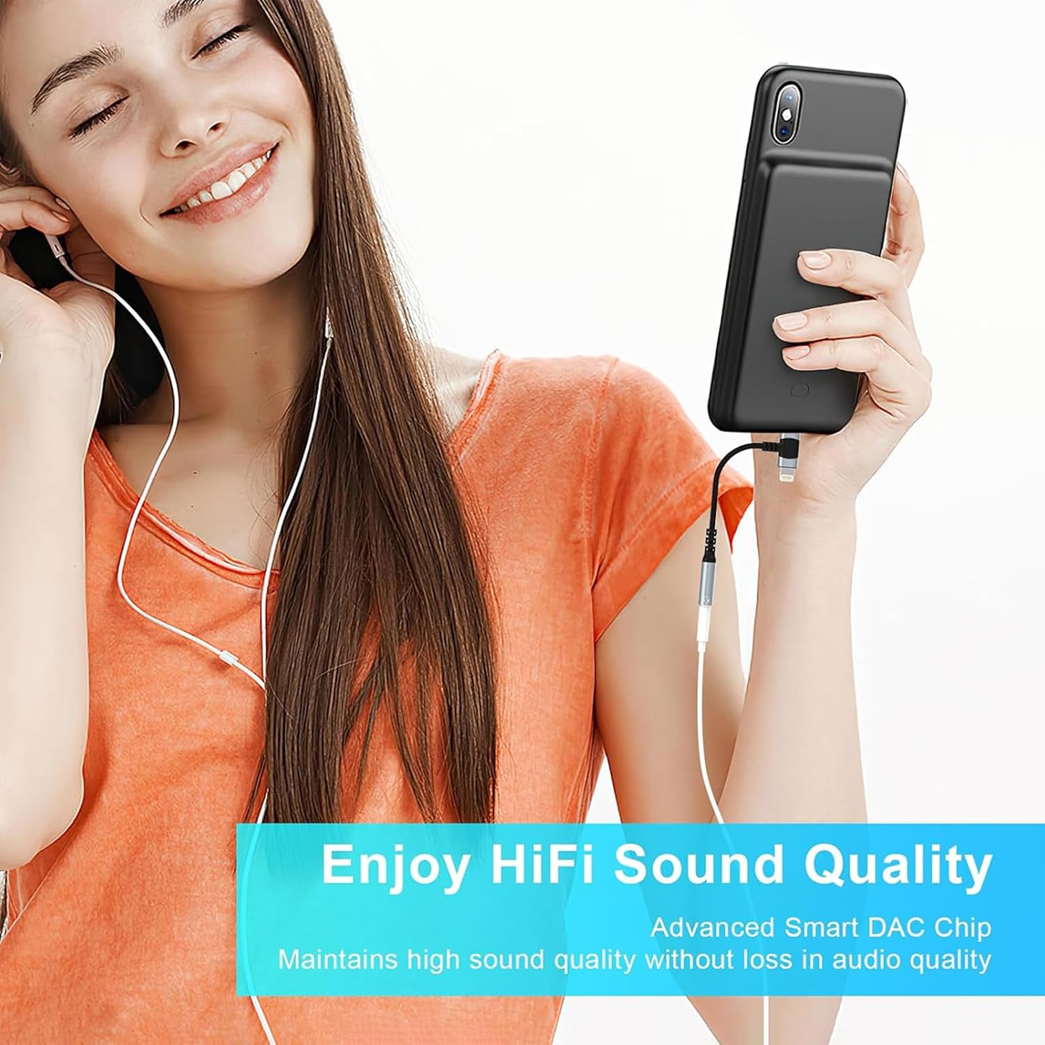 Lightning to 3.5mm, 2-in-1 USB-C to 3.5mm with HiFi Audio Quality, Functional Headphone Jack Adapter with Wide Compatibility