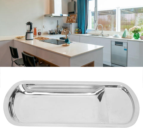 Serving Plate Platter Stainless Steel Tray Rectangular Shape