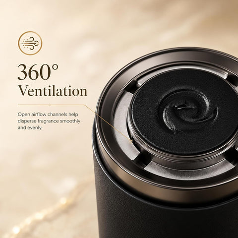 Luxury Car Air Freshener Diffuser, Refillable Car Perfume Air Freshener for Vehicle - Gardenia