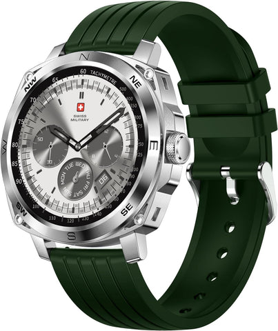 Swiss Military Dom 4 Smartwatch silicon strap Green