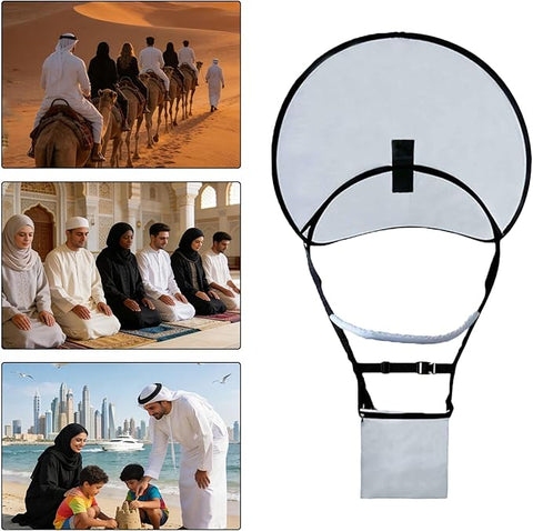 Handsfree Umbrella Hat for Hajj, Umrah & Outdoor Fishing Hiking Camping Cycling Mountaineering