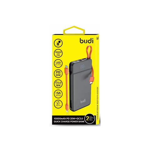 Budi Power Bank 1pcs flat PD cable LED display