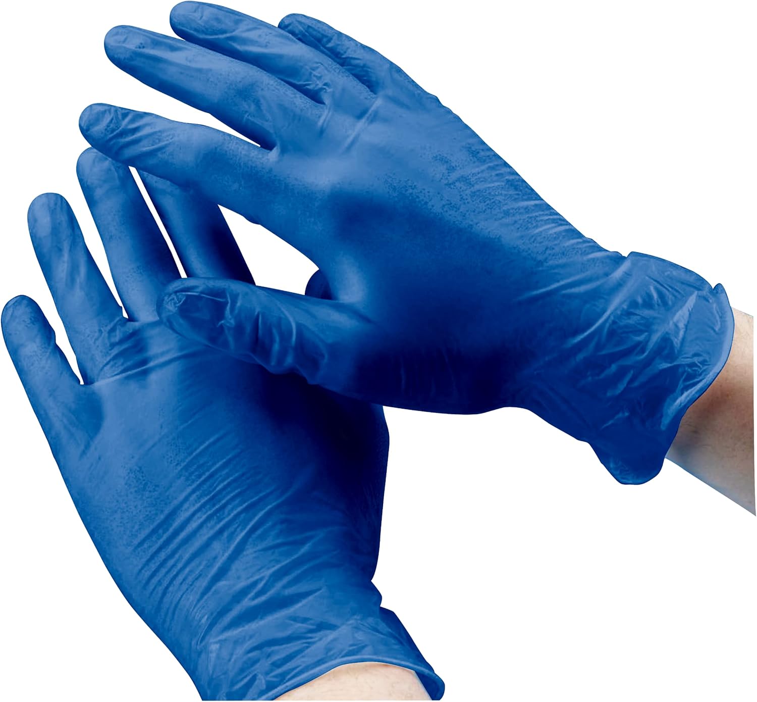 1000 BLUE Nitrile Exam Disposable Gloves, Powder Free  1X10PC Per Carton - RoyalPack