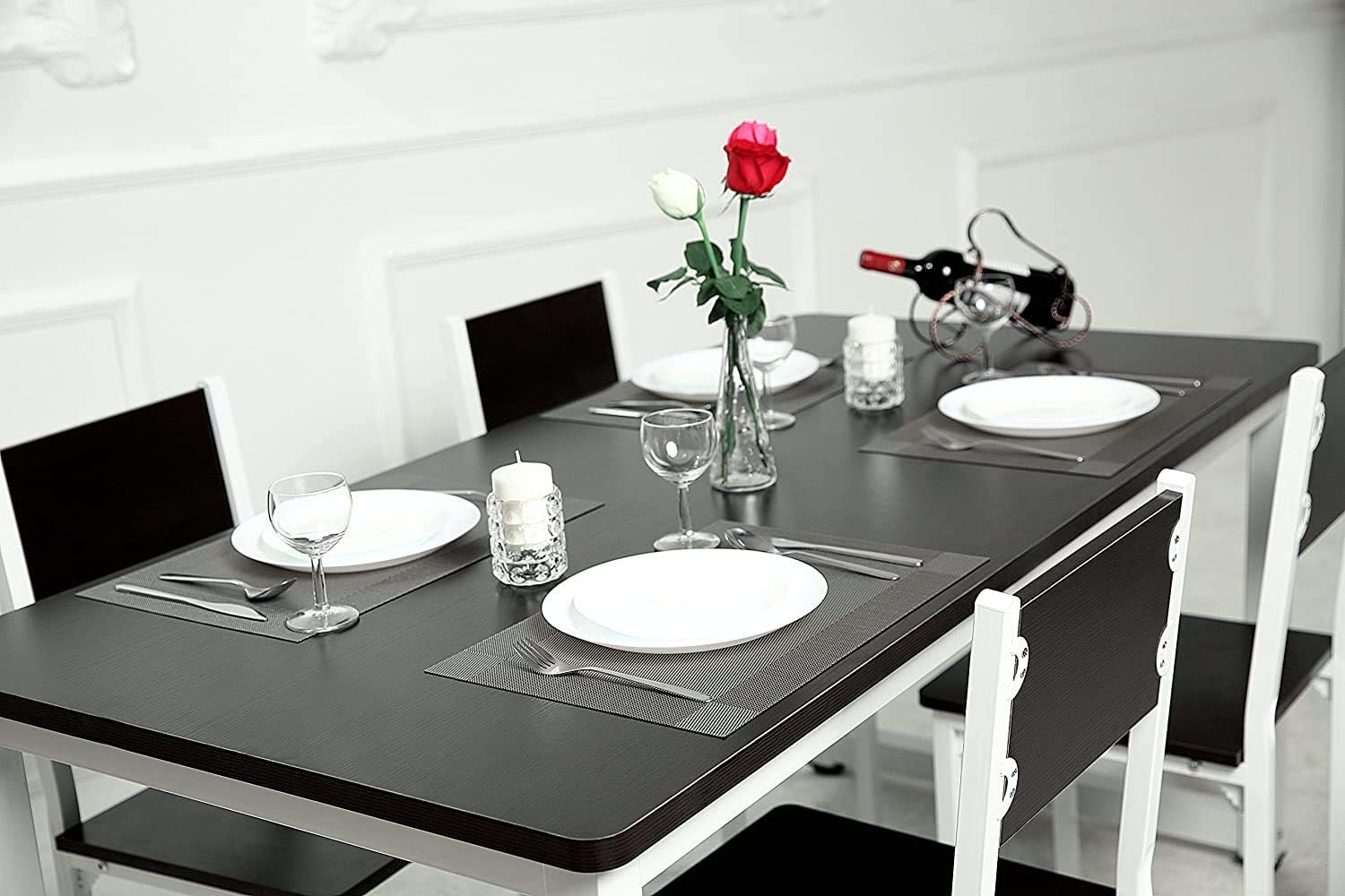 Simple PVC Dining Table Mat, Insulation Mat for Home, Restaurant, Hotel (10Pc Set)