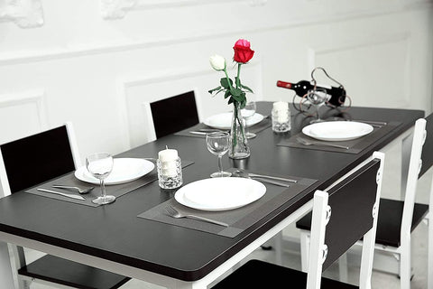 Simple PVC Dining Table Mat, Insulation Mat for Home, Restaurant, Hotel (10Pc Set)