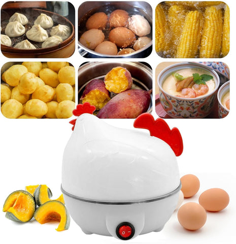 Electric Egg Cooker, White Egg Steamer, Egg Cooker, 7 Egg Volume