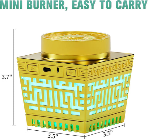 Quran Speaker & Mini Incense Burner Bakhoor,Remote Control with 114 Quran Chapters