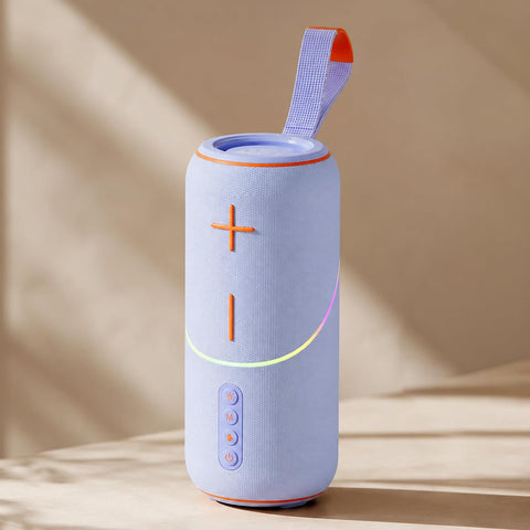 Portable Bluetooth Speaker with RGB LED Lights, Deep Bass Wireless Speaker