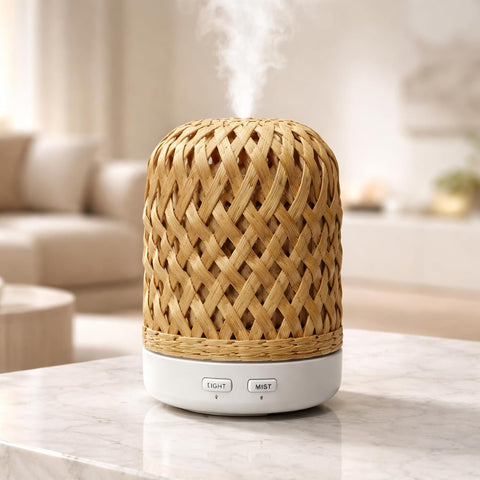 Flame Effect-Brown, Ultrasonic Aroma Diffuser with Warm LED  Essential Oil Humidifier, Quiet Mist Air Freshener-White (Copy)