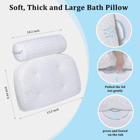 Bath Pillows for tub Neck and Back Support