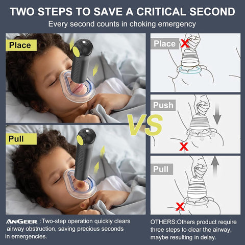 Choking Rescue Device, Anti Choking Device for Baby and Adults, EasyPumpVac Airway Suction Device