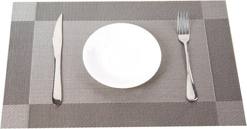 Simple PVC Dining Table Mat, Insulation Mat for Home, Restaurant, Hotel (10Pc Set)