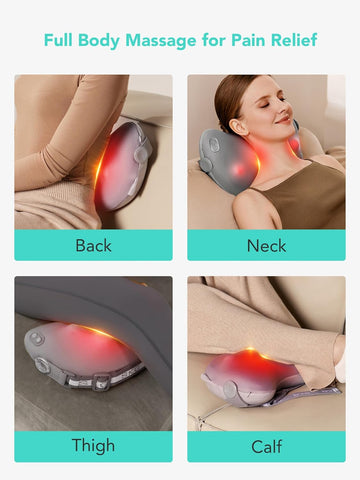 SKG Back Massager with Heat, Shiatsu Back and Neck Massager for Pain Relief