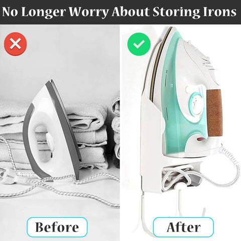 Olmecs Ironing Board Hanger Wall Mount Electric Iron Holder