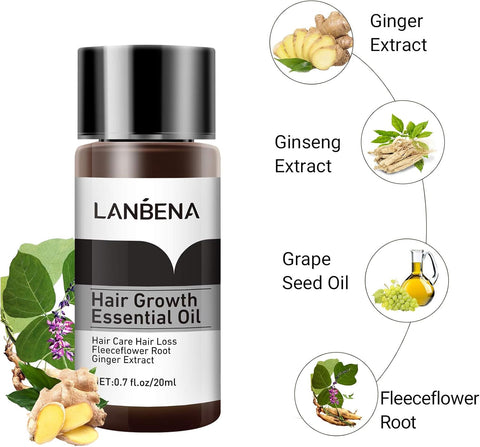 LANBENA Hair Growth Essencial Oil Organic Hair Growth Oils for Hair Thickening