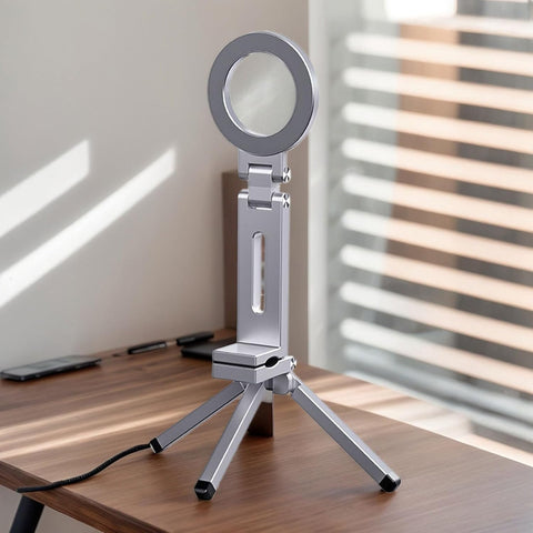 Magnetic Phone Tripod Stand, Aluminium Mini Tripod for Phone