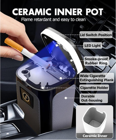 Smokeless Ashtray with Air Purifier, Rechargeable Cigarette Smoke Absorber for Home & Office