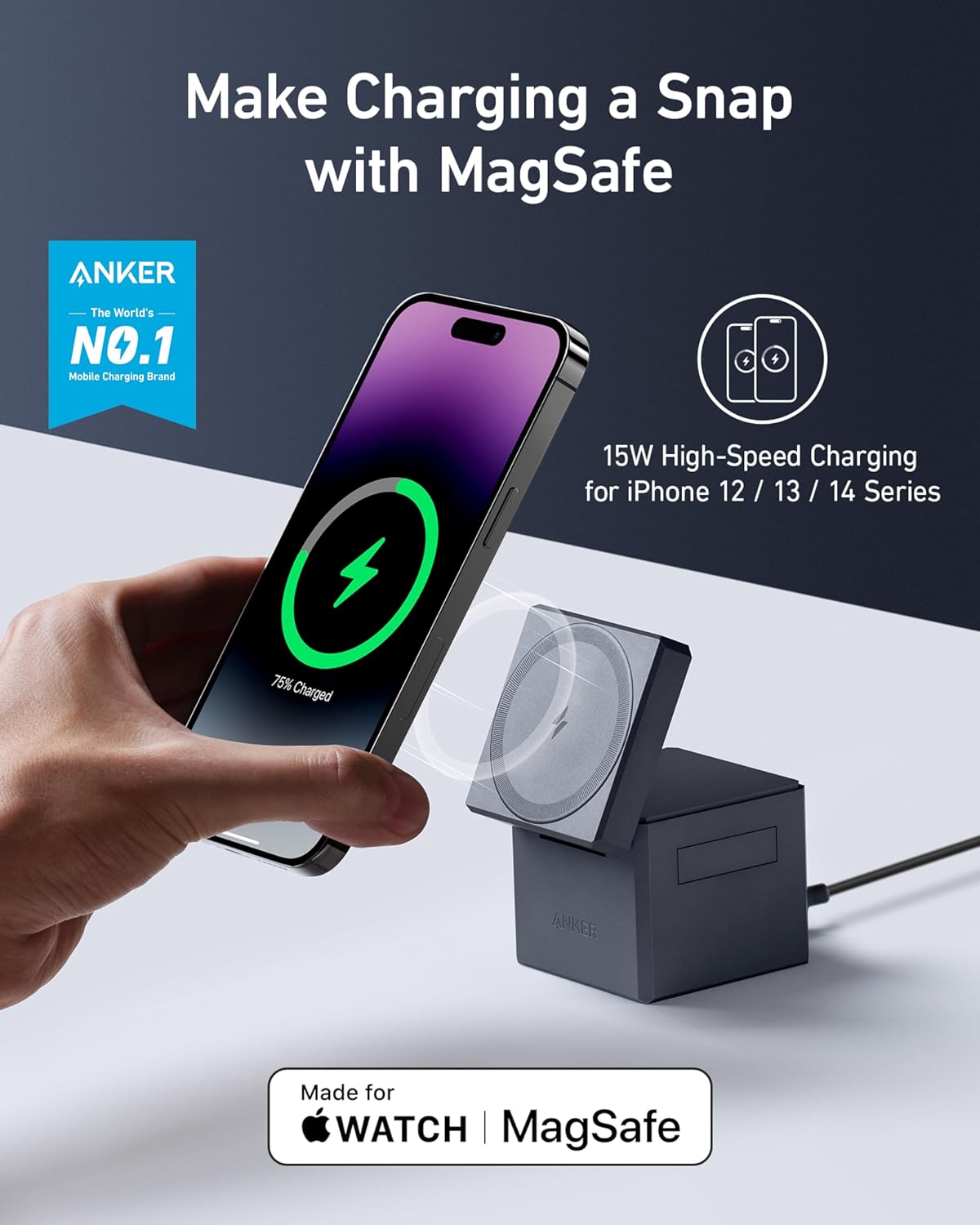 Anker MagGo Wireless Charging Station (3-in-1 Cube)