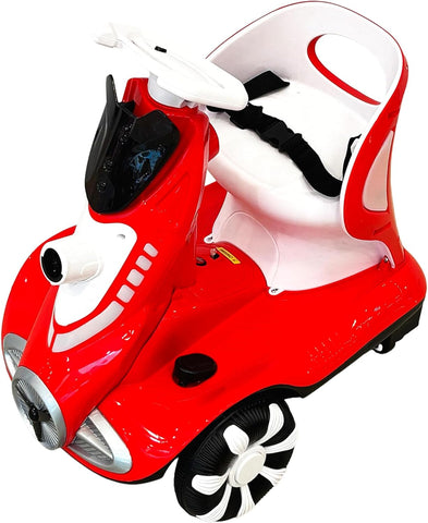 VLRA Kids Electric Ride-On Car, Red and White, Racing Style, Battery Powered, Indoor/Outdoor Use 3-5 years