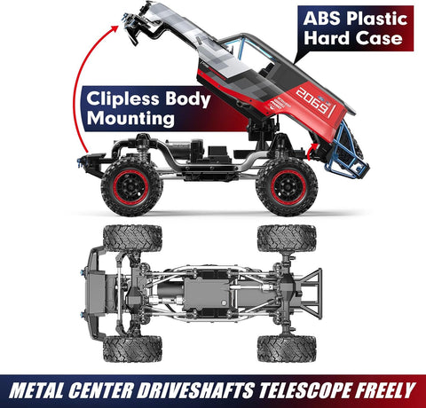 Ford Bronco R Brushless RC Crawlers for Adults, Waterproof 4X4 Off-Road RC Rock Trucks with Portal Axles