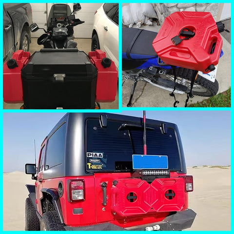 Portable Gasoline Fuel Can 3/5 Ltr, Gas Container with Secure Cap, Petrol Storage Cans