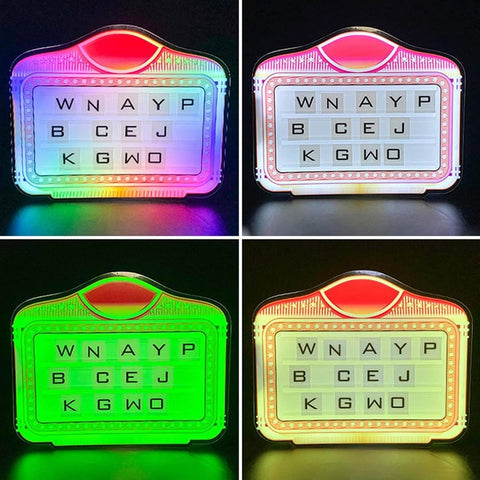 Cinema Light Box LED Letter Bottle Presenter with Color Change, Customized Logo - Perfect for Happy Birthday, Color Letter Billboard,Hand Holding Luminous LED Presenter