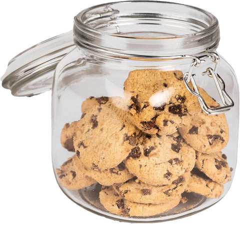 Willow Clip Top Glass Jars Perfect for Dry Food, Coffee Beans & Tea Bags 2000ML (12Pc/Ctn)